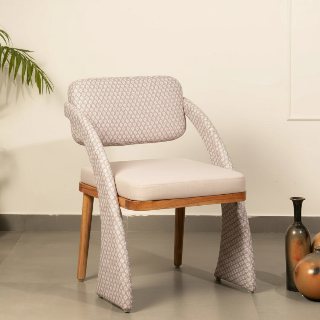 Sirocco Upholstered Teakwood Dining Chair