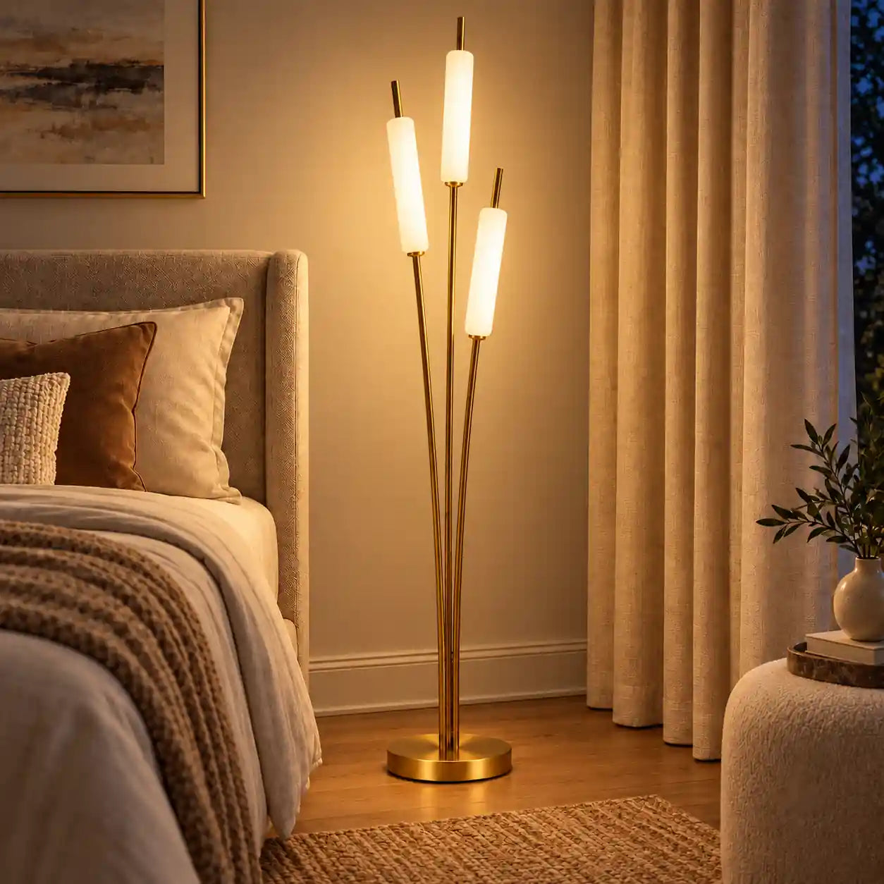 Bliss & Birch Staggered Three-Tube LED Floor Lamp