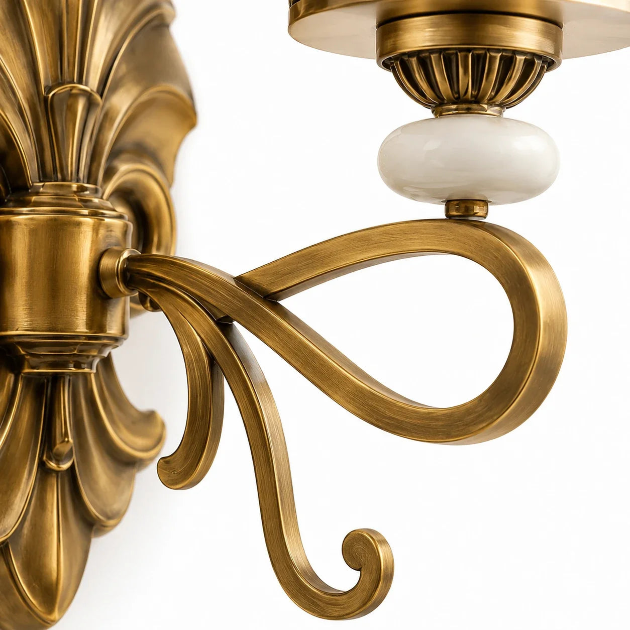 Antique Fleur Glass Wall Sconce