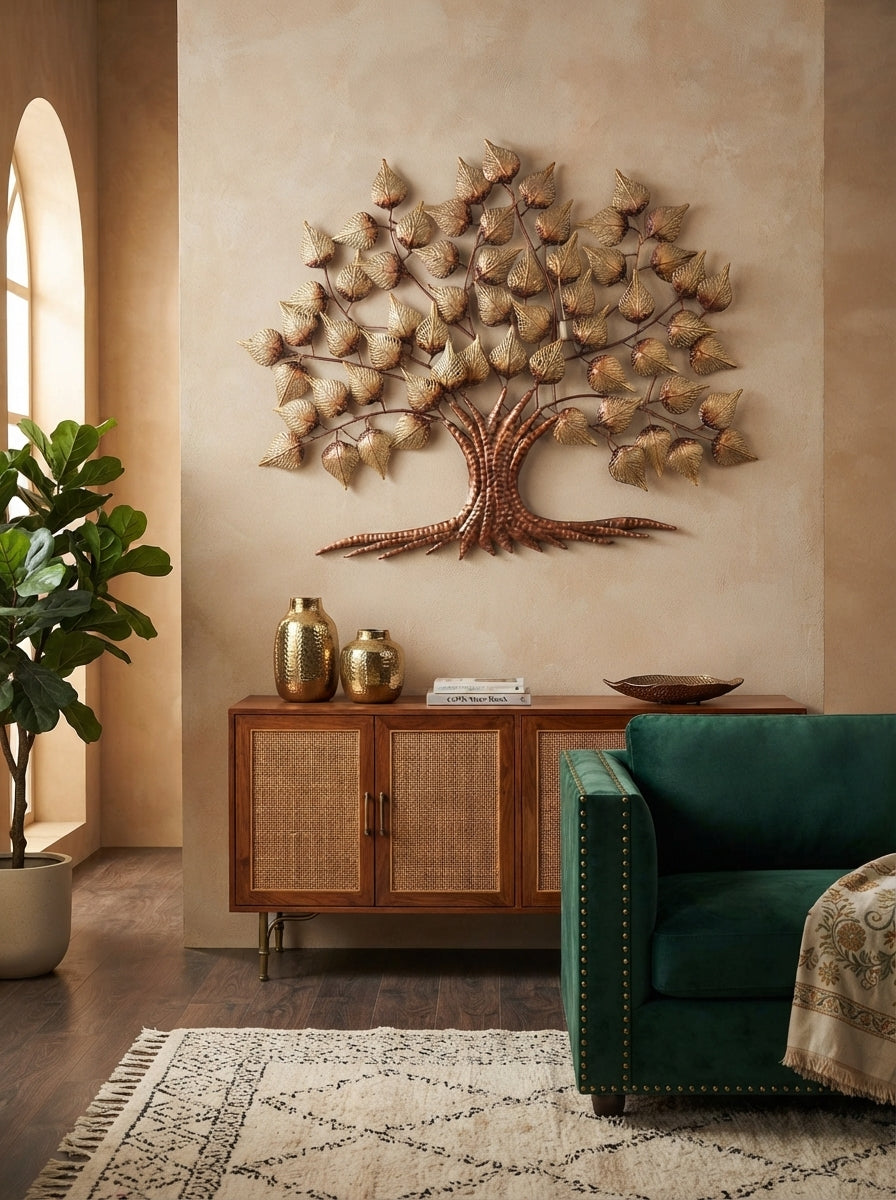 3D Metal Tree of Life Wall Art | Gold Copper Decor