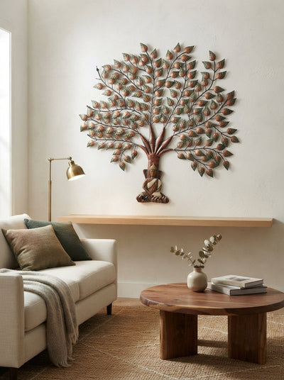 Bodhi Tree Buddha Wall Art | Metal Meditation Tree Decor