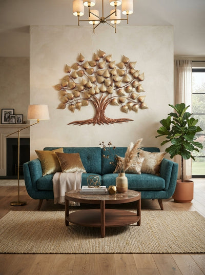 3D Metal Tree of Life Wall Art | Gold Copper Decor