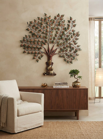 Bodhi Tree Buddha Wall Art | Metal Meditation Tree Decor