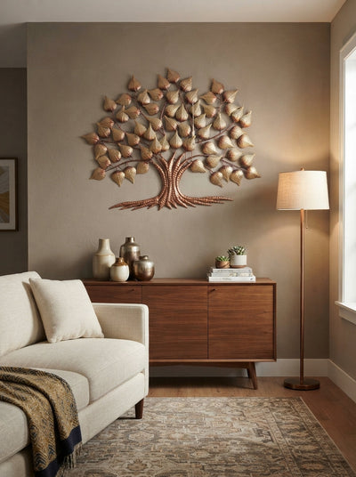 3D Metal Tree of Life Wall Art | Gold Copper Decor