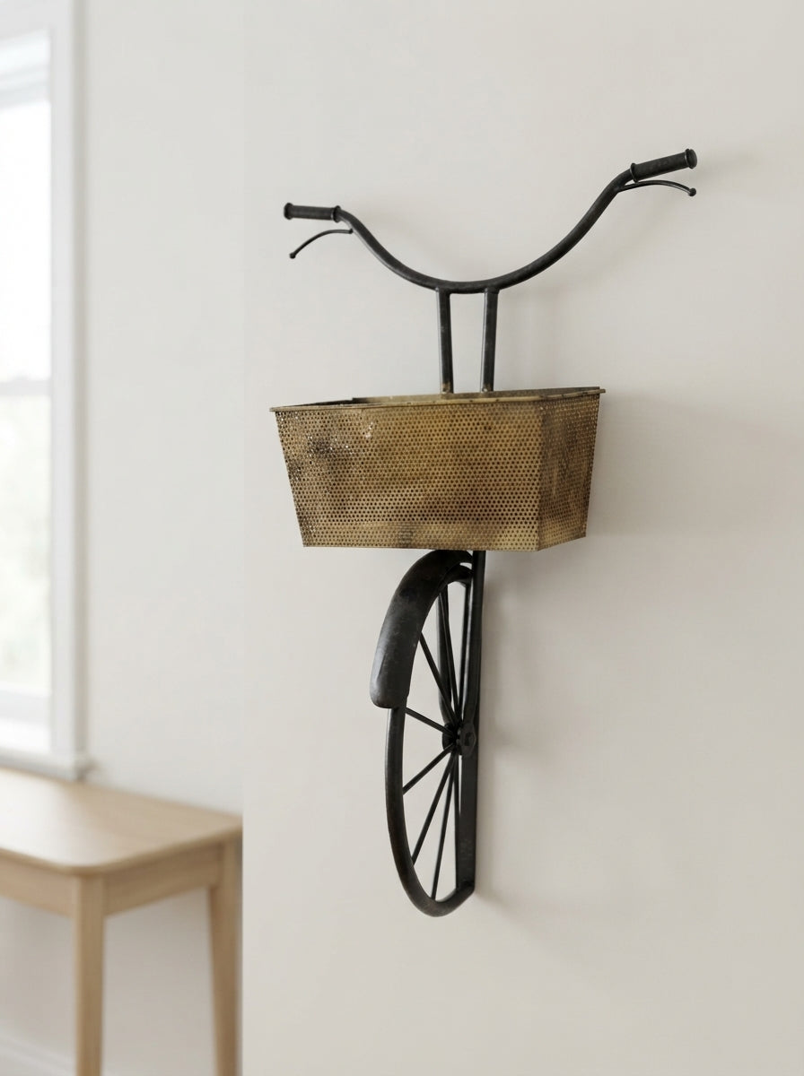 Bicycle Handlebar Wall Planter | Rustic Garden Decor