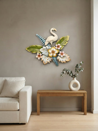 Flamingo Wall Art 30" x 36" – Decorative Metal Bird Wall Decor for Living Room & Bedroom