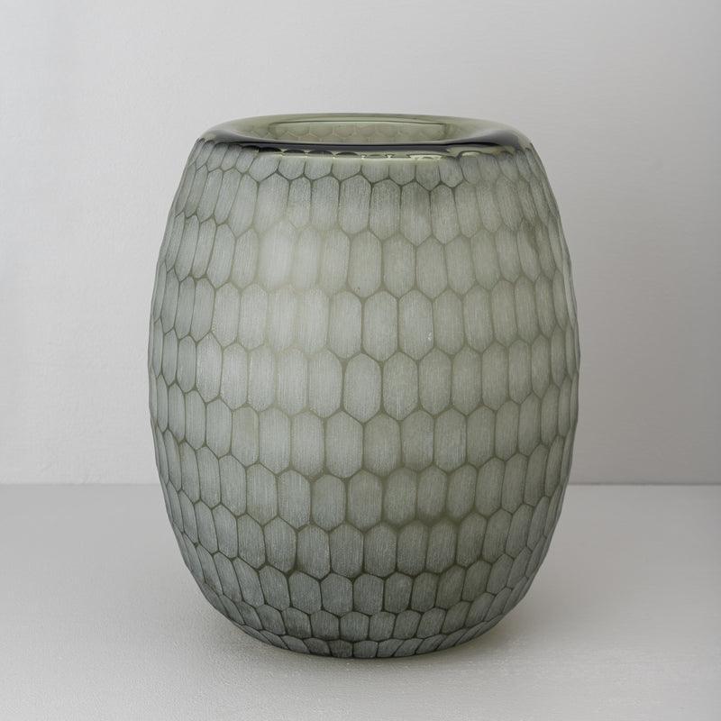 Harmony Hex Glass Vase | Decorative Table Vase | Modern Flower Vase for Living Room & Home Decor