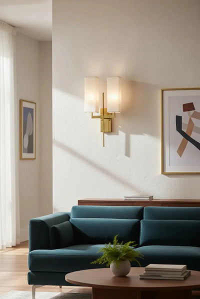 Modern Double Shade Gold Wall Sconce