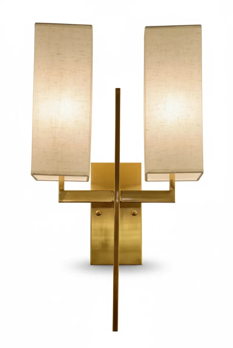 Modern Double Shade Gold Wall Sconce