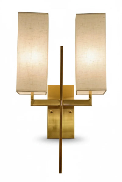 Modern Double Shade Gold Wall Sconce
