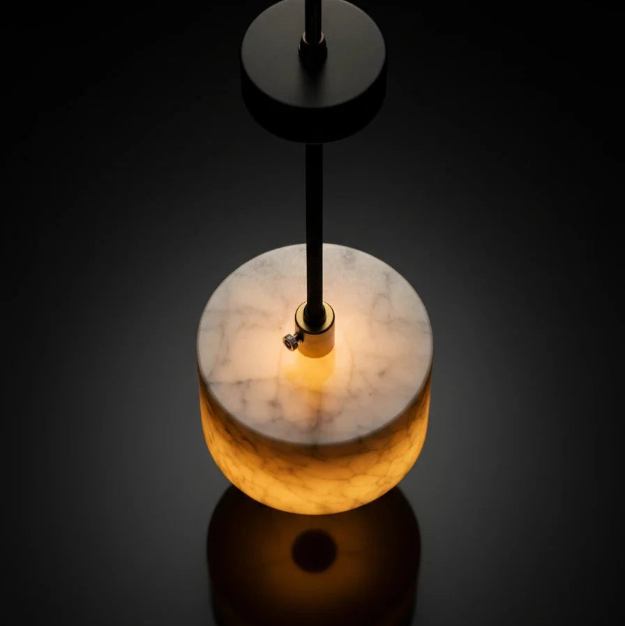 Bliss & Birch Marble Aura Round Pendant Light