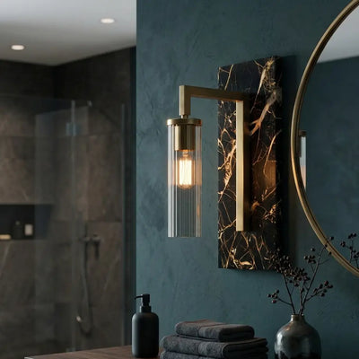 Bliss & Birch Black Lumina Marble Wall Lamp