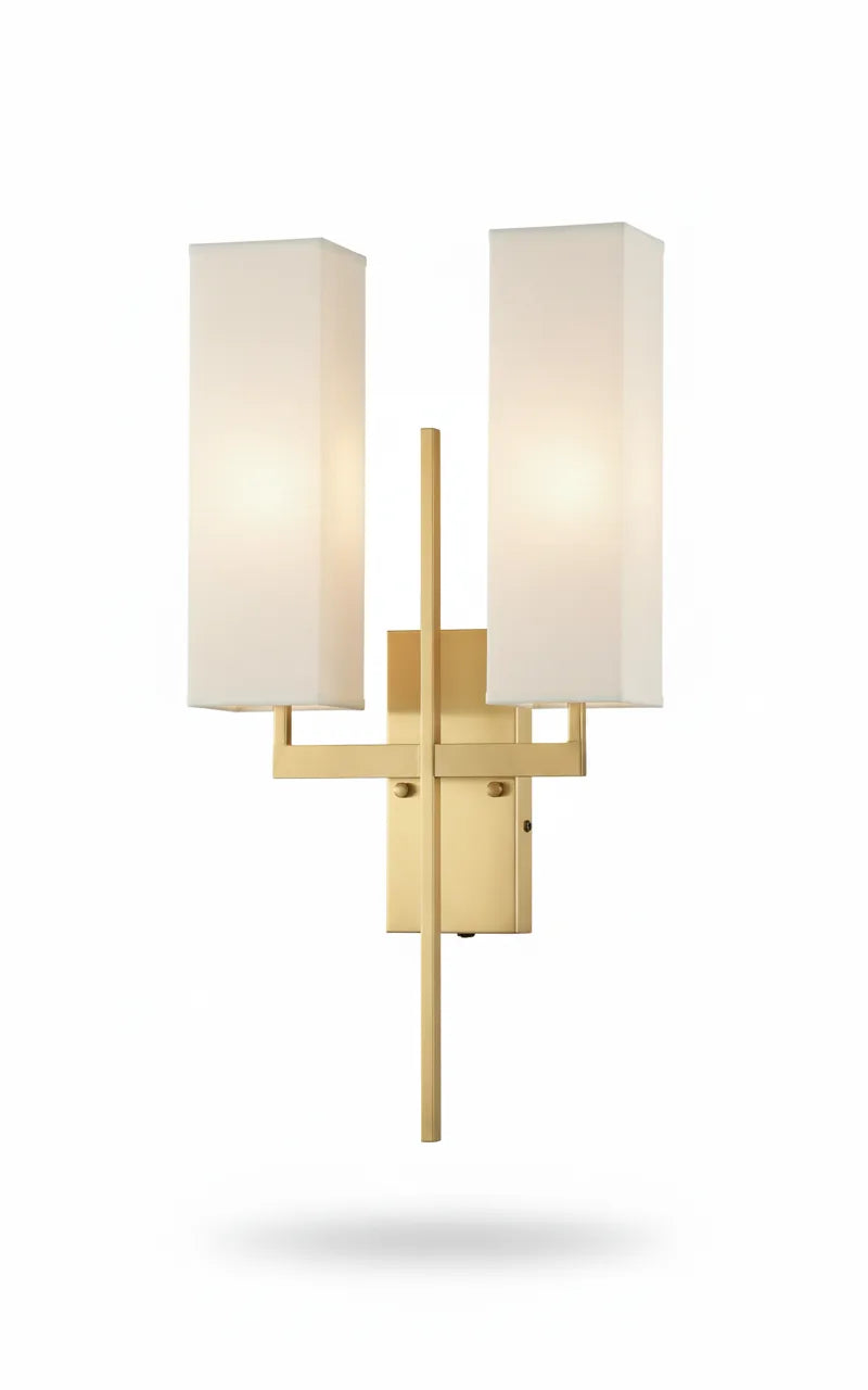 Modern Double Shade Gold Wall Sconce