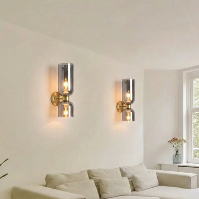 Hourglass Double Glass Wall Sconce (Pack of 2)