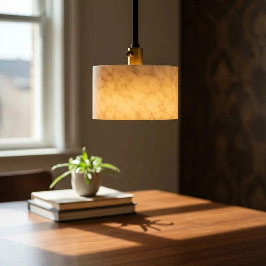 Bliss & Birch Marble Aura Round Pendant Light