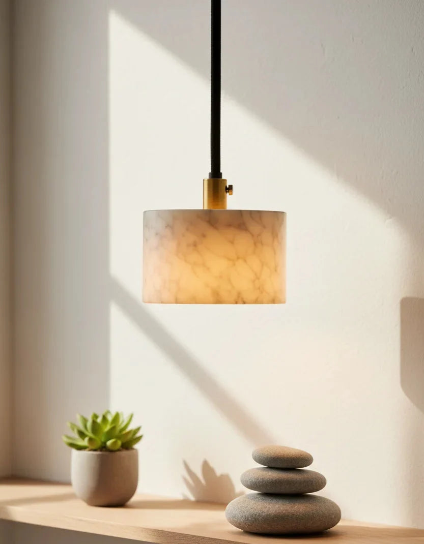 Bliss & Birch Marble Aura Round Pendant Light