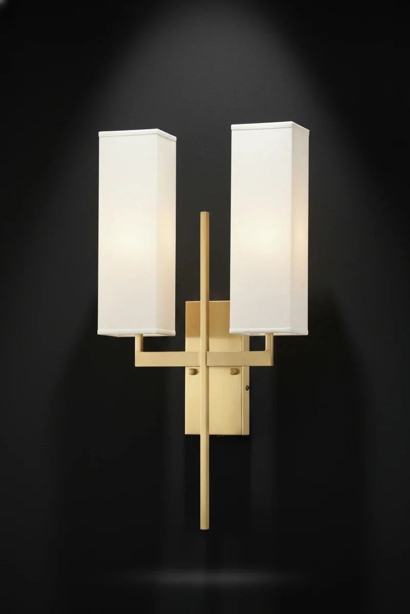 Modern Double Shade Gold Wall Sconce
