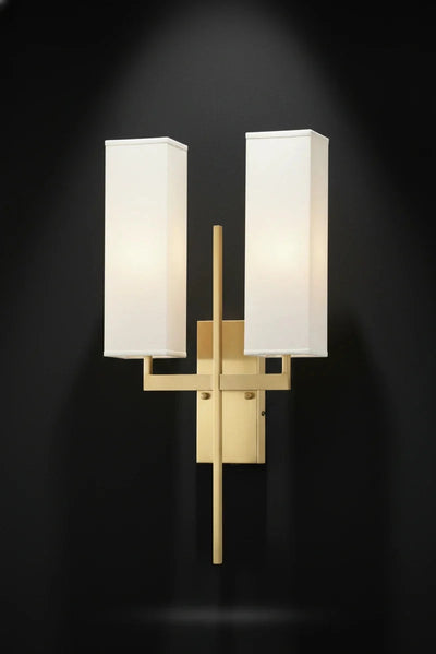 Modern Double Shade Gold Wall Sconce