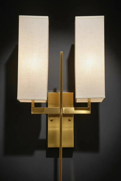 Modern Double Shade Gold Wall Sconce
