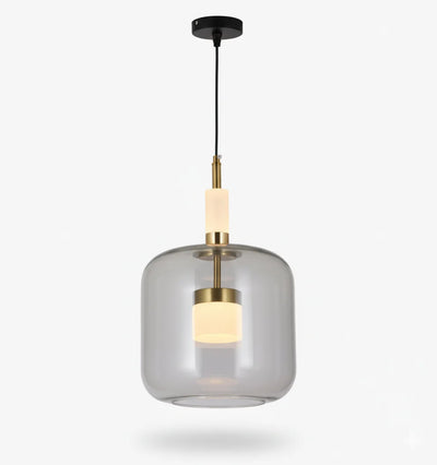 Modern Smoked Glass Dome Pendant