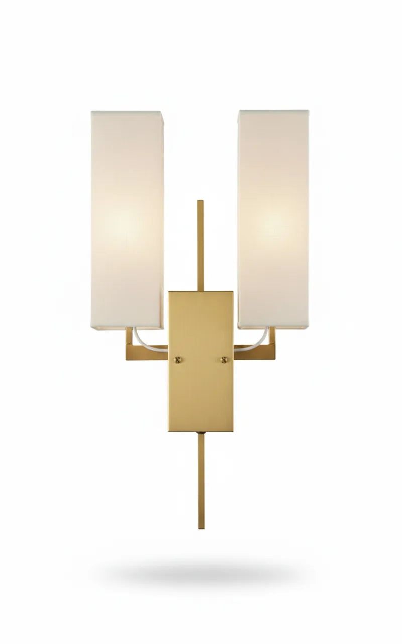 Modern Double Shade Gold Wall Sconce