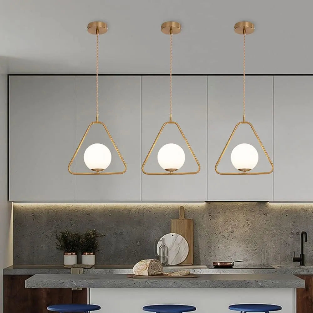B&B Globe in Triangle Shape Hanging Light (Pack of 2)