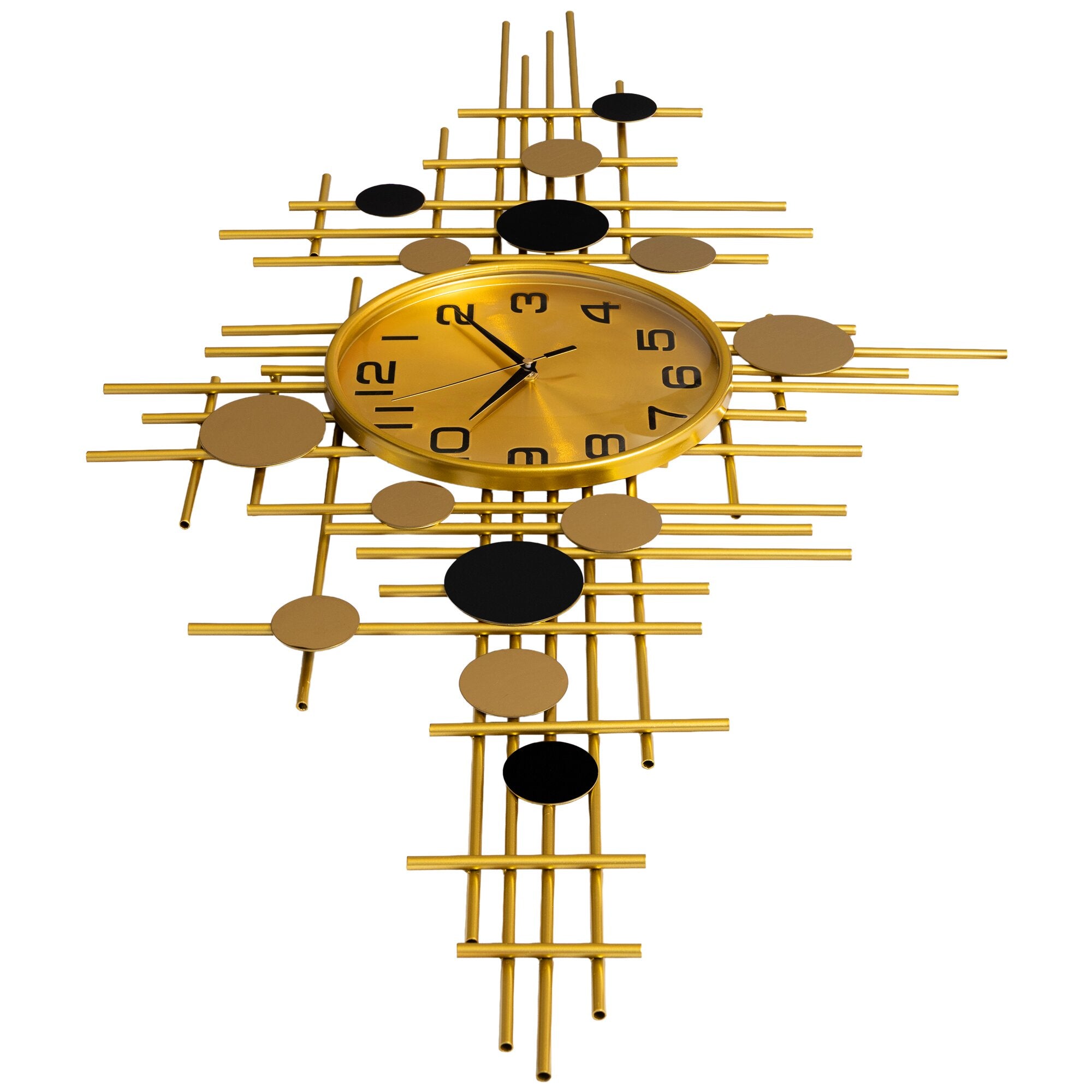 Golden Axis Statement Metal Wall Art Clocks for the Home