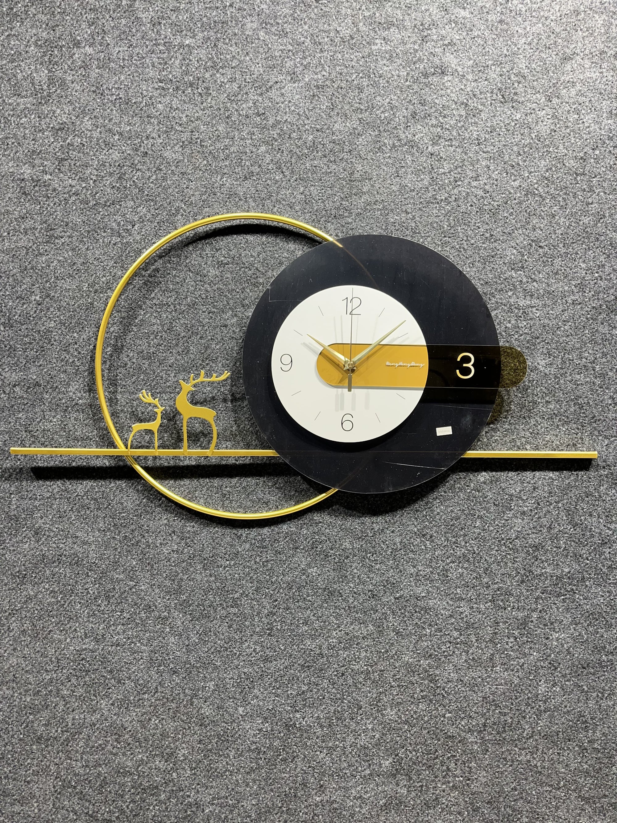 White and blue contemporary wall clock imported