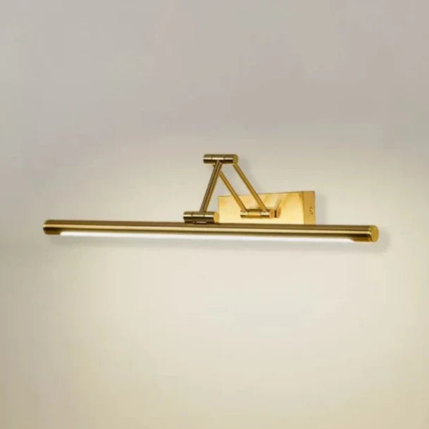 Gold-Tone Adjustable LED Mirror Light