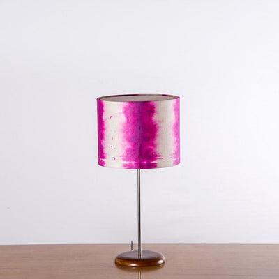 Magenta Linear Tower Shibori Table Lamp