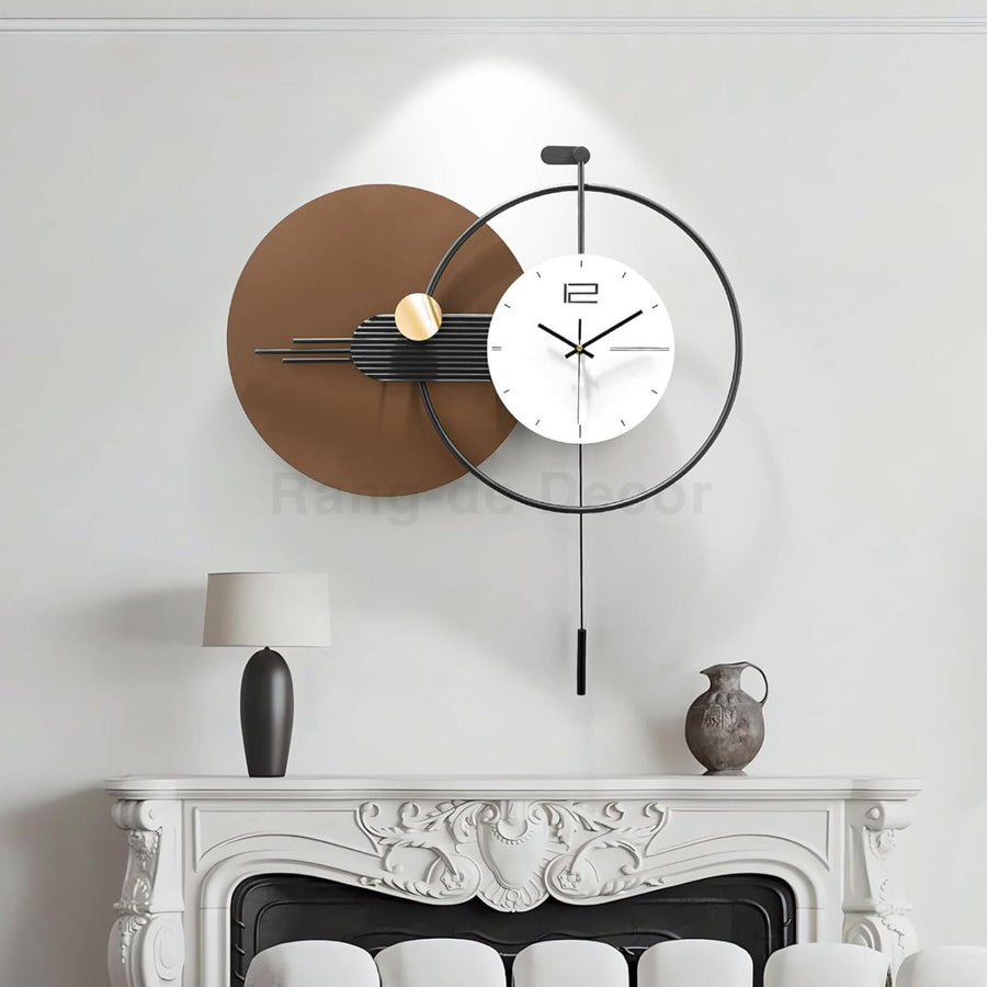 Brown and Black Pendulum Imported wall clock