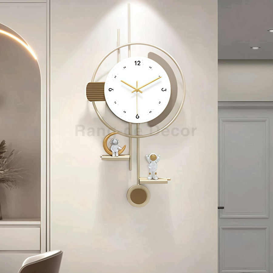 Pair of Astronaut metal wall clock imported