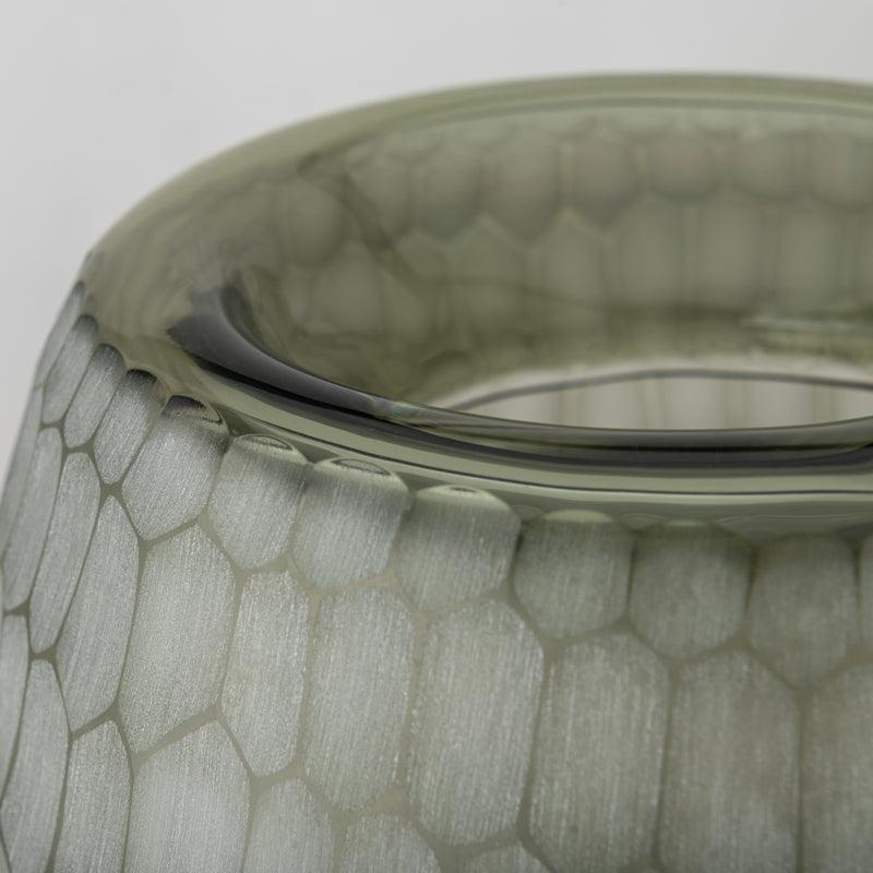Harmony Hex Glass Vase | Decorative Table Vase | Modern Flower Vase for Living Room & Home Decor