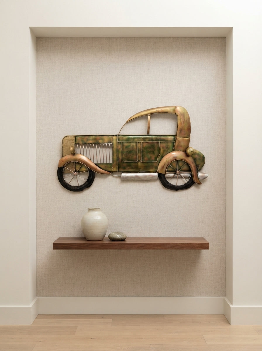 3D Metal Vintage Car Wall Art | Classic Garage Decor