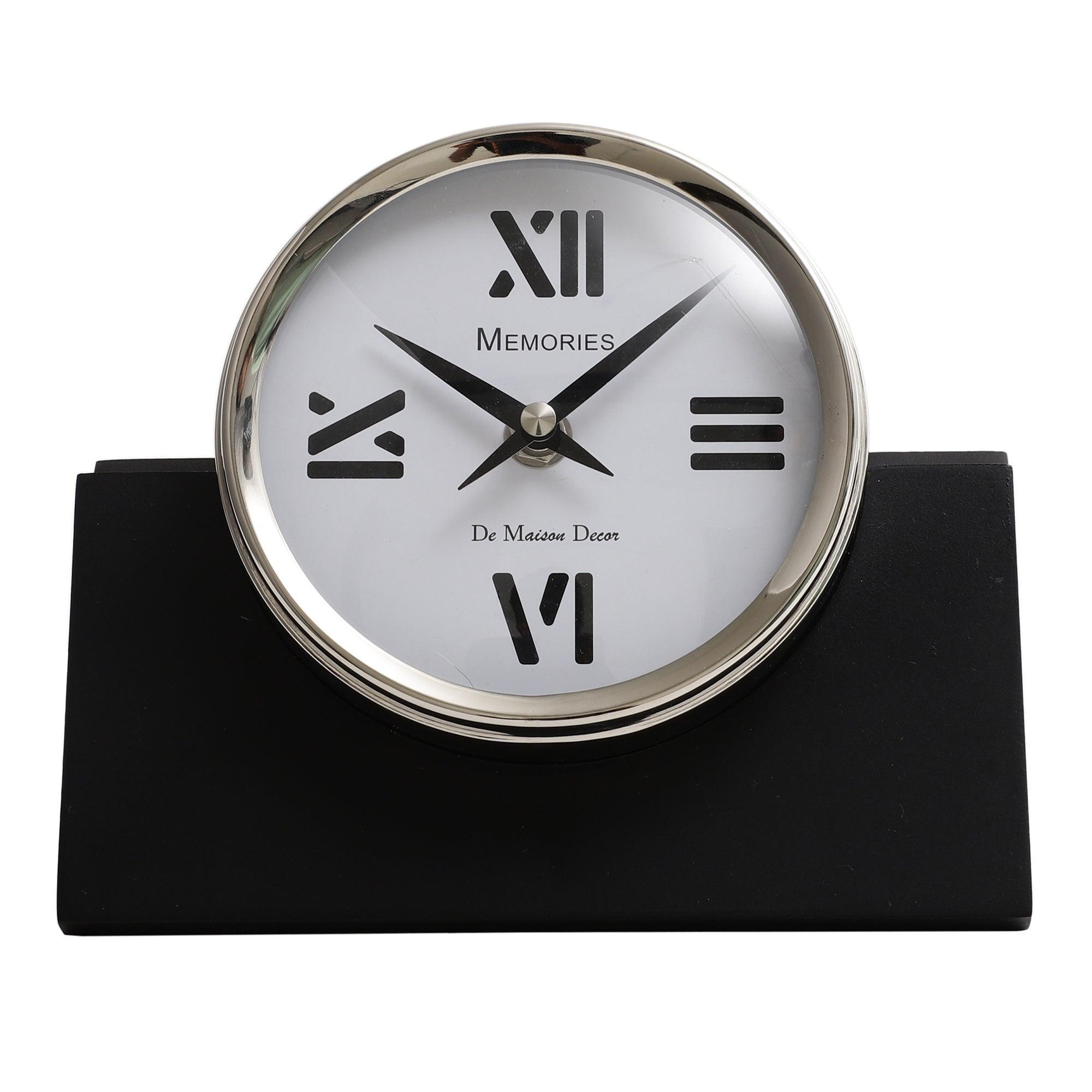 Varner Table Clock for Living Room Table | Stylish Desk Clock for Home Decor