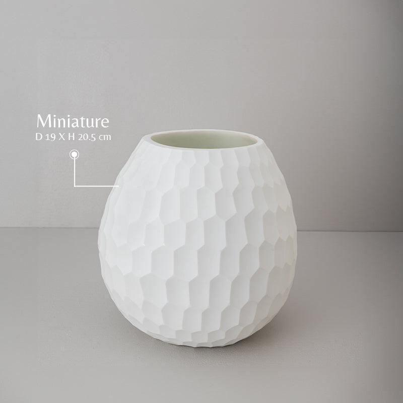 Radiant Ripple Glass Vase for Plants | Decorative Flower Pot | Flower Vase for Living Room - Pack of 1
