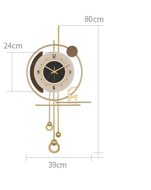 Fancy Imported wall clock with deer with LED