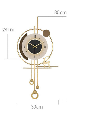 Fancy Imported wall clock with deer with LED