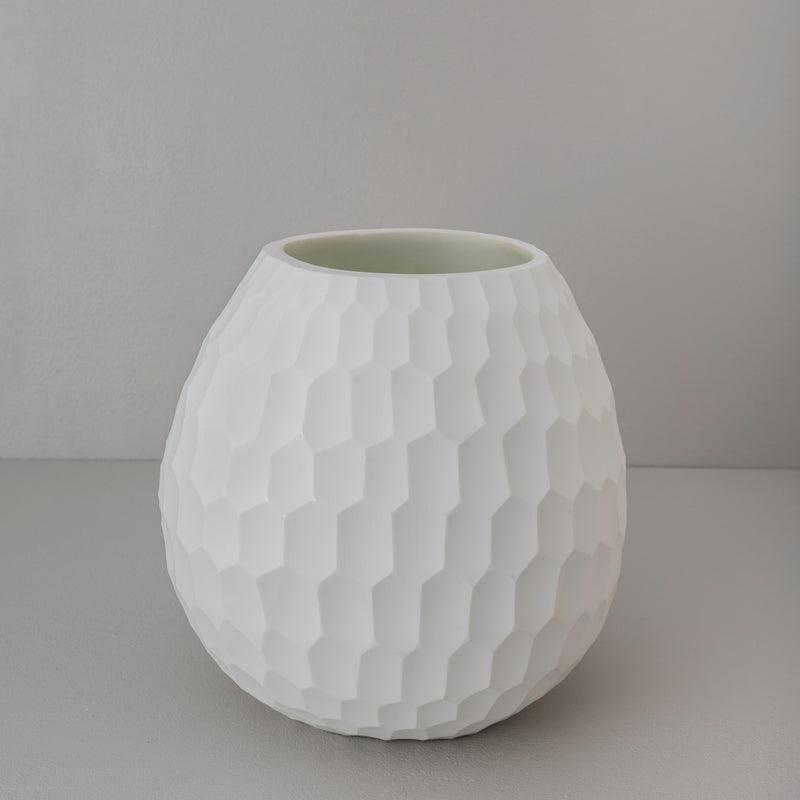 Radiant Ripple Glass Vase for Plants | Decorative Flower Pot | Flower Vase for Living Room - Pack of 1