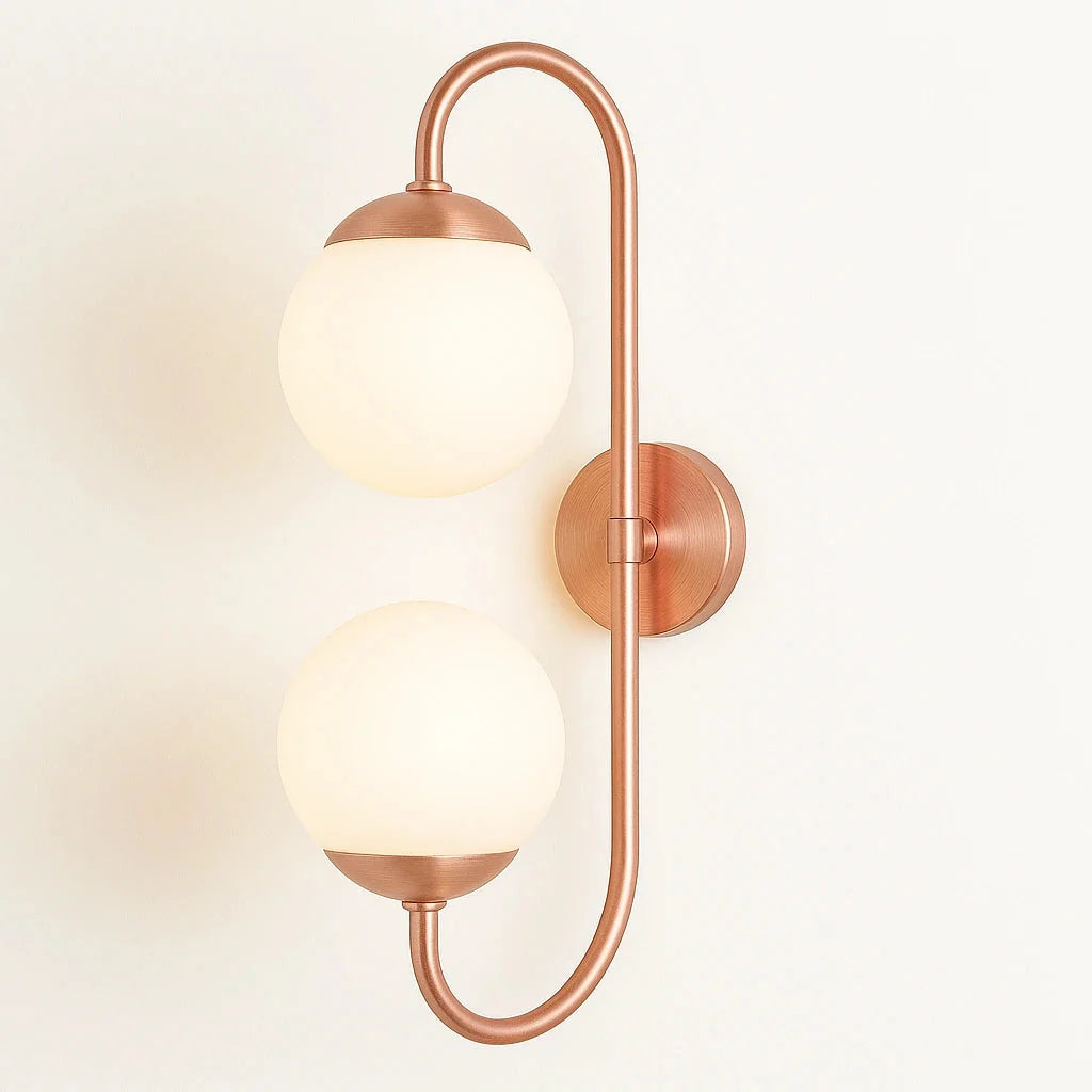 S-Curve Dual Globe Wall Sconce (Set of 4)