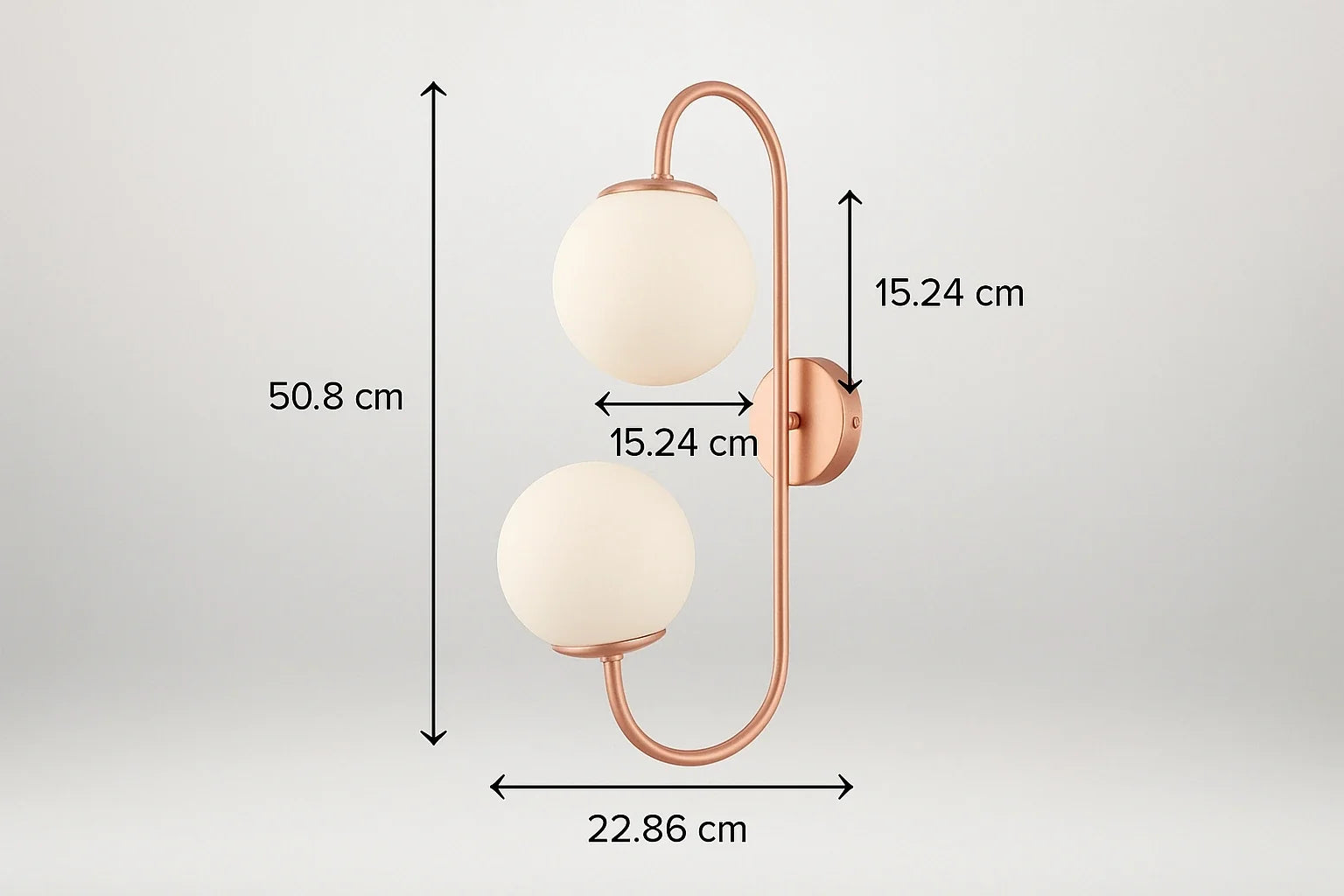 S-Curve Dual Globe Wall Sconce (Set of 4)