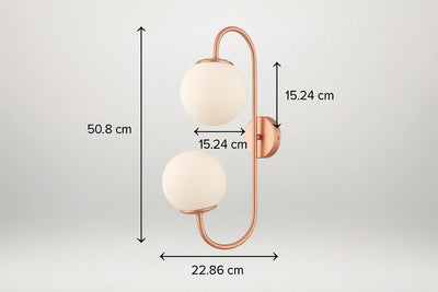 S-Curve Dual Globe Wall Sconce (Set of 4)