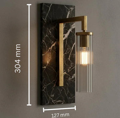 Bliss & Birch Black Lumina Marble Wall Lamp