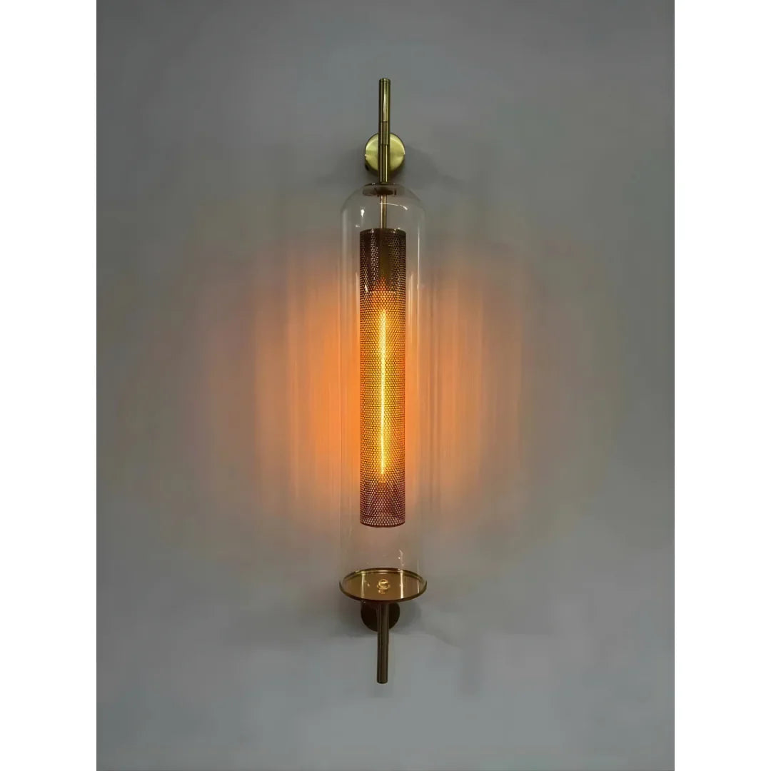 Beacon Amber Glass Wall Sconce