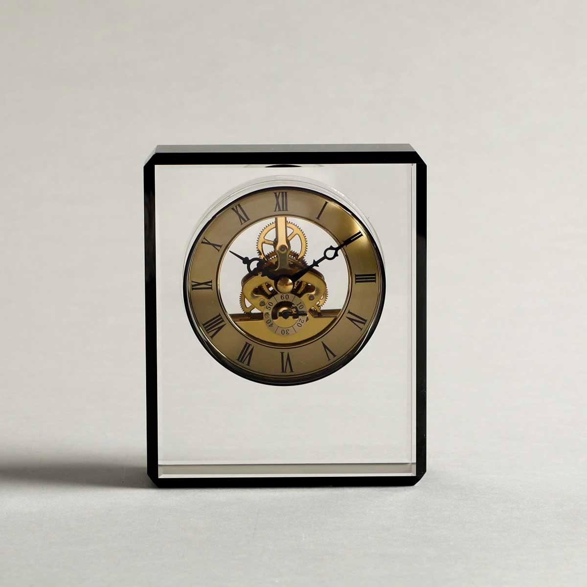 Crystal Glass Table Clock | Classic Decorative Desk Clock for Home & Office