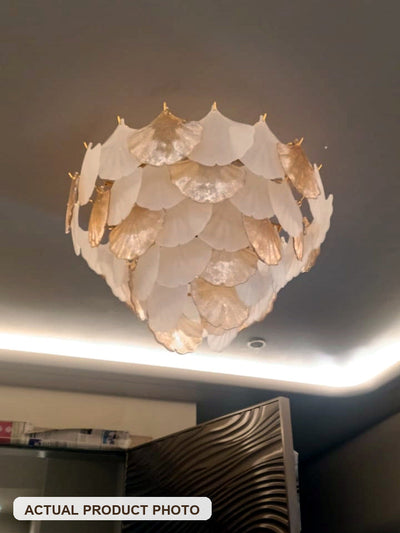 Golden Leaf Petal Chandelier