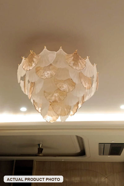 Golden Leaf Petal Chandelier