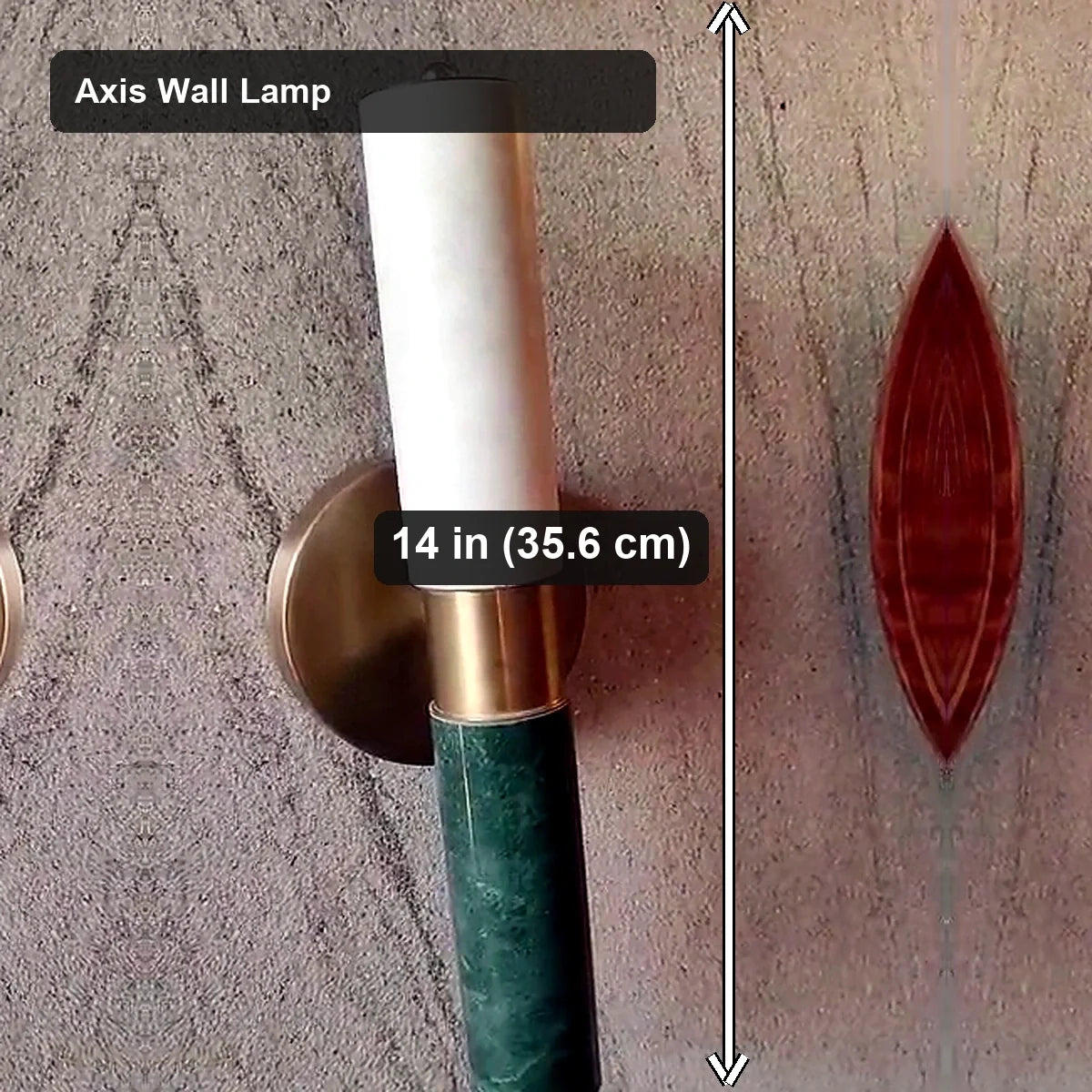 Bliss & Birch Axis Green Stone Wall Lamp