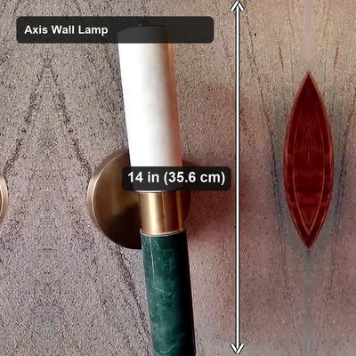 Bliss & Birch Axis Green Stone Wall Lamp