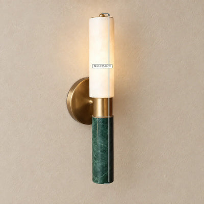 Bliss & Birch Axis Green Stone Wall Lamp